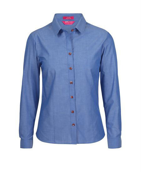 Picture of JB's wear Ladies Classic Long Sleeve Fine Chambray 4FC1L