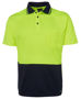 Picture of JB's wear Hi Vis Non Cuff Trad Polo 6HVNC