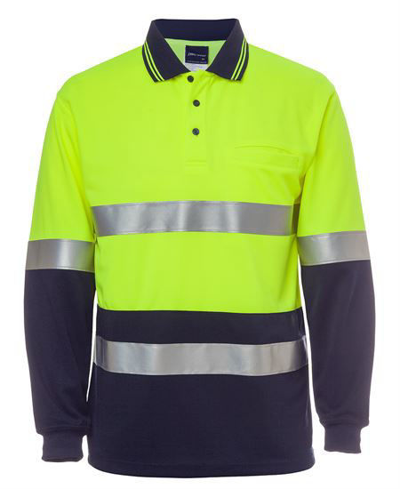 Picture of JB's wear Hi Vis Long Sleeve (D+N) Trad Polo 6HVSL