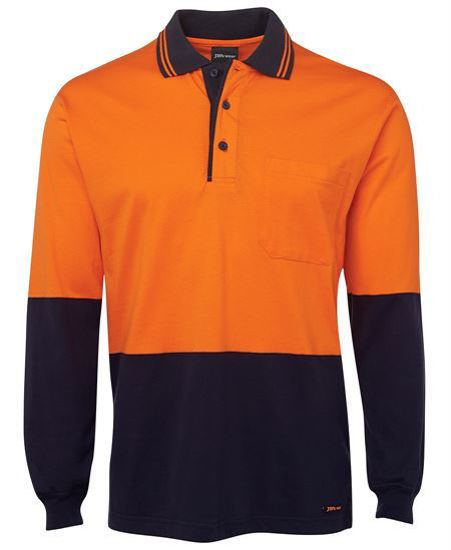 Picture of JB's wear Hi Vis Long Sleeve Cotton Polo 6CPHL