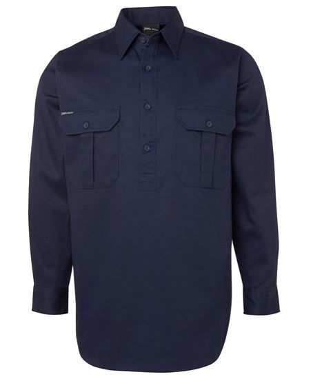 Picture of JB's wear Long Sleeve 190G Close Front Work Shirt 6WSCF