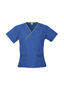 Picture of Biz Collection Ladies Contrast Crossover Scrubs Top H10722