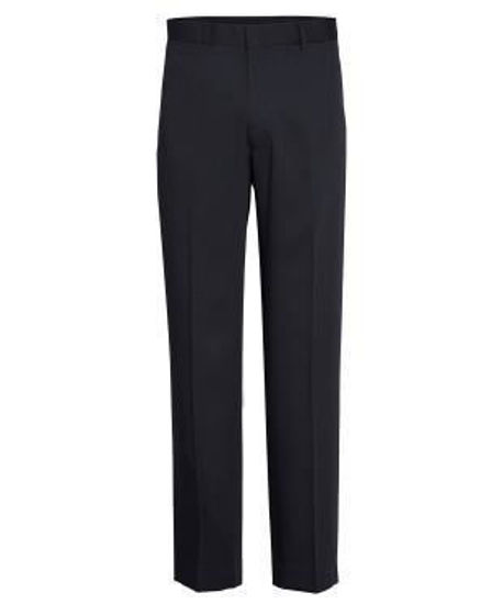 Picture of Van Hesuen Navy Flat Front, High Twist Yarn, Nail Head Fabric Trouser avnt01nvy