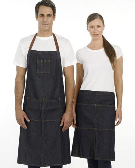 Picture of Identitee Denim Bib Apron A09B A09B