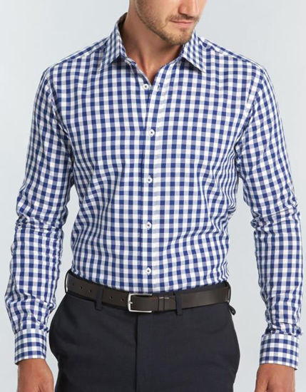 Picture of Gloweave Mens Royal Oxford 1Cm Gingham L/S Business Shirt 1710l