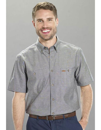 Picture of Gloweave Mens Iconic Chambray S/S Industrial Shirt 5045sn