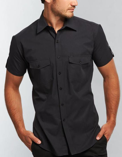 Picture of Gloweave Mens Casual Rib Urban Fit Short Sleeve Shirt 5330s