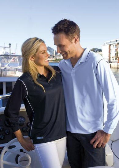 Picture of Gear For Life Unisex Dri Gear Long Sleeve Hype Polo Dglhp DGLHP