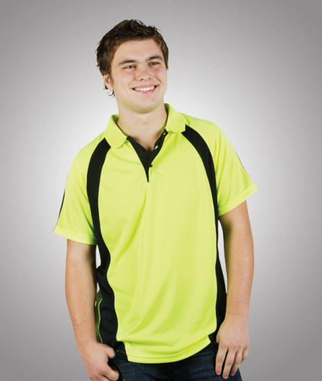 Picture of Blue Whale Hi Vis Coolfast Mini Waffle Polo - Short Sleeve P88 P88