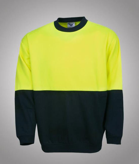 Picture of Blue Whale Hi Vis Crew Neck Fleecy Sweat F81 F81