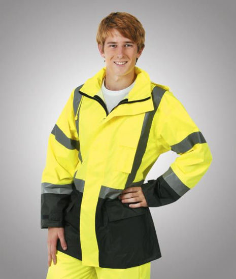 Picture of Blue Whale Hi Vis Day/Night Use Rain Jacket J84 J84