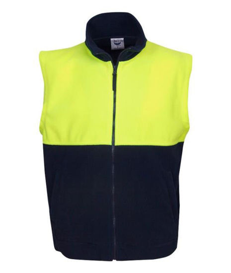 Picture of Blue Whale Hi Vis Full Zip Polar Fleece Vest F84 F84