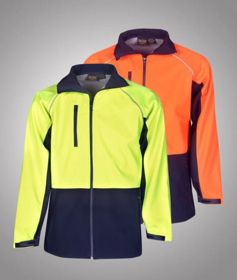 Picture of Blue Whale Hi Vis Soft Shell Jackets Day Use Only J86 J86