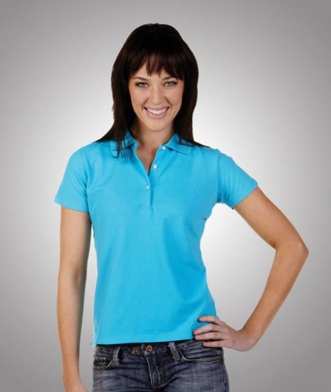 Picture of Blue Whale Ladies Cotton Lycra Pique Polo P23 P23