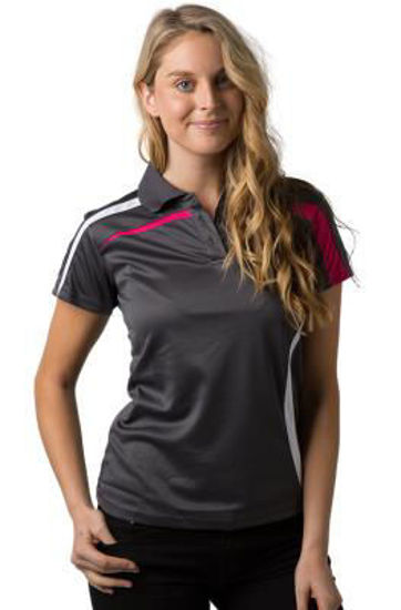 Picture of Beseen Ladies Cooldry Polo With Contrast Side And Shoulder Panels Front bsp2014l