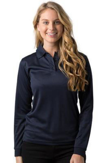 Picture of Beseen Ladies Cooldry Long Sleeve Plain Polo With Ribbed Cuffs phoenix