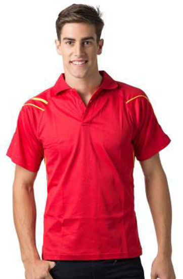 Picture of Beseen Mens Cooldry Combed Cotton Backing Pique Knit Polo jaguar