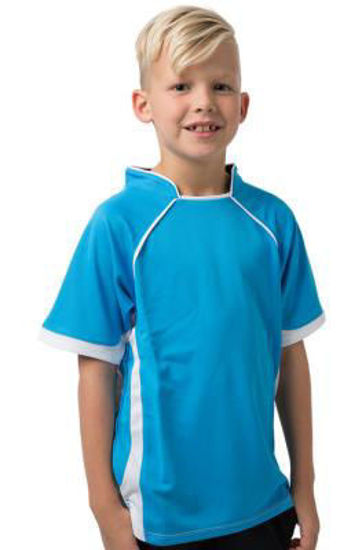 Picture of Beseen Kids Cooldry Pique Knit Contrast Polo With Half Open Neck tadpole