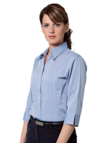 Picture of Benchmark M8013 Women'S Fine Chambray 3/4 Sleeve Shirt m8013