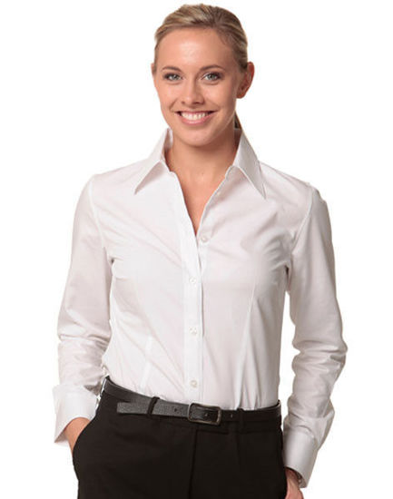 Picture of Benchmark M8020L Women'S Cotton/Poly Stretch Long Sleeve Shirt m8020l