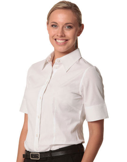 Picture of Benchmark M8020S Women'S Cotton/Poly Stretch Short Sleeve Shirt m8020s