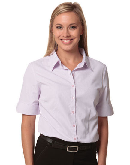 Picture of Benchmark M8360S Women'S Mini Check Short Sleeve Shirt m8360s