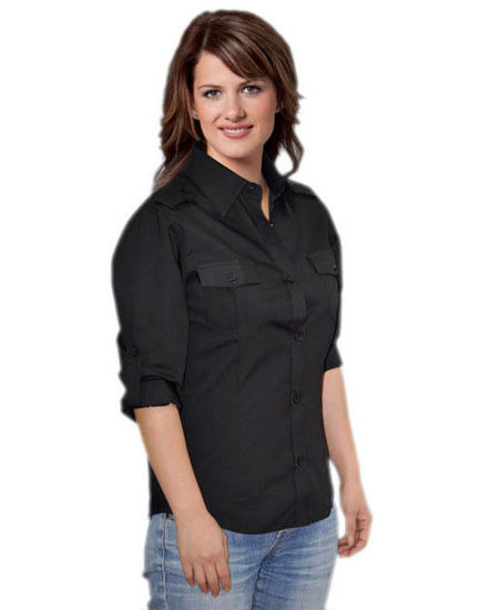 Picture of Benchmark M8913 Women'S 3/4 Sleeve Military Shirt m8913