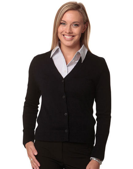 Picture of Benchmark M9602 Women'S V-Neck Long Sleeve Cardigan m9602