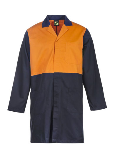 Picture of NCC Hi Vis Two Tone Dustcoat With Patch Pockets  WJ047