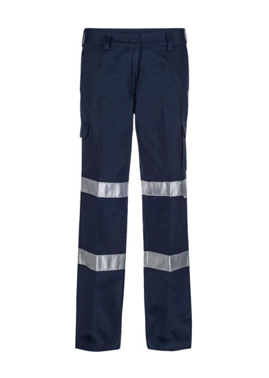 Picture of NCC Ladies Mid Weight Cargo Cotton Drill Trouser With Csr Reflective Tape WPL075