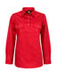 Picture of NCC Ladies Lightweight Long Sleeve Half Placket Cotton Drill Shirt With Contrast Buttons WSL505