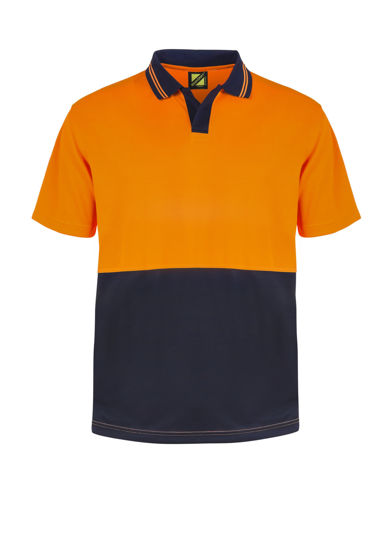 Picture of NCC Hi Vis Two Tone Food Industry Short Sleeve Micromesh Polo With No Pocket Or Buttons WSP205