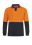 Picture of NCC Hi Vis Two Tone Food Industry Long Sleeve Micromesh Polo With No Pocket Or Buttons WSP206