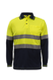 Picture of NCC Hi Vis Two Tone Long Sleeve Micromesh Polo With Pocket And Csr Reflective Tape WSP409