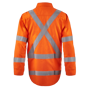 Picture of NCC Torrent Hrc2 Mens Hi Vis Closed Front Shirt With Gusset Sleeves With X-Pattern Fr Reflective Tape FSV031