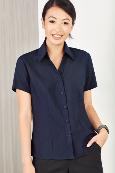 Picture of Biz Care Ladies Plain Oasis Short Sleeve Shirt LB3601