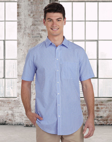 Picture of Benchmark Men's Gingham Check Short Sleeve Shirt M7300S