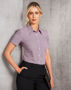 Picture of BENCHMARK Ladies' Two Tone Mini Gingham Short Sleeve Shirt M8340S