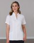 Picture of Benchmark Women's Full Zip Front Short Sleeve Tunic M8636S