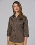 Picture of Benchmark Women's 3/4 Sleeve Military Shirt M8913