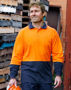 Picture of Australian Industrial Wear Cotton Jersey two tone Long Sleeve Safety Polo SW36