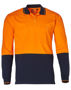 Picture of Australian Industrial Wear Cotton Jersey two tone Long Sleeve Safety Polo SW36