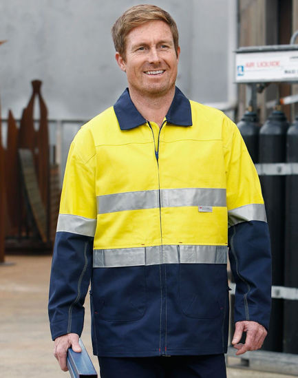 Picture of Australian Industrial Wear HI-VIS COTTON JACKET WITH 3M TAPES SW46