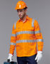 Picture of Australian Industrial Wear VIC Rail Lightweight Safety Shirt- Unisex SW55