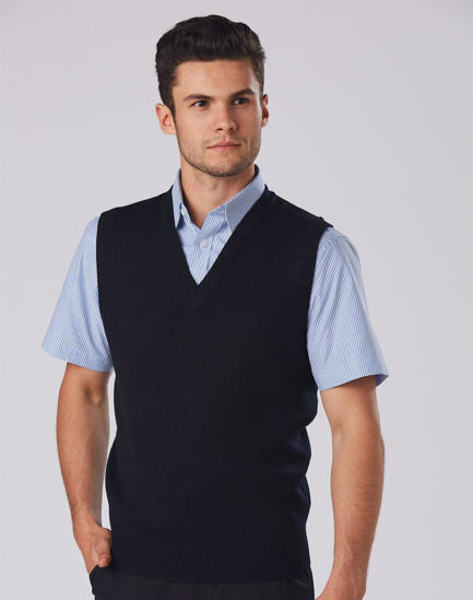 Picture of Benchmark UNISEX WOOL/ACRYLIC V-NECK VEST WJ02