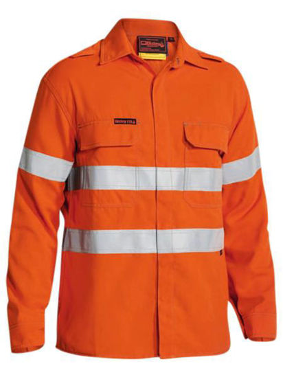 Picture of Bisley TenCate Tecasafe® Plus Taped Hi Vis FR Non Vented Shirt - Long Sleeve BS8197T