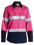 Picture of Bisley Women's Taped Hi Vis Cool Lightweight Drill Shirt BL6896