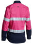 Picture of Bisley Women's Taped Hi Vis Cool Lightweight Drill Shirt BL6896