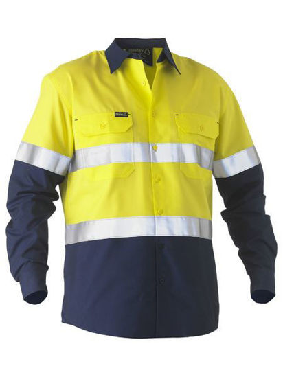 Picture of Bisley Bisley Recycle Taped Two Tone Hi Vis Drill Shirt BS6996T