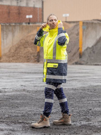 Picture of Bisley Women's Taped Hi Vis 5 in 1 Rain Jacket BKL6975